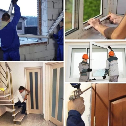 Установка окон и дверей