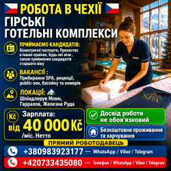 Чехія. Готельні комплекси. Прибирання Spa, рецепції, public-зон, басейну та номерів